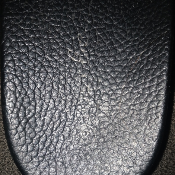 Just Fab Slip on Sandals Black with white stripes size 8 - Picture 2 of 3